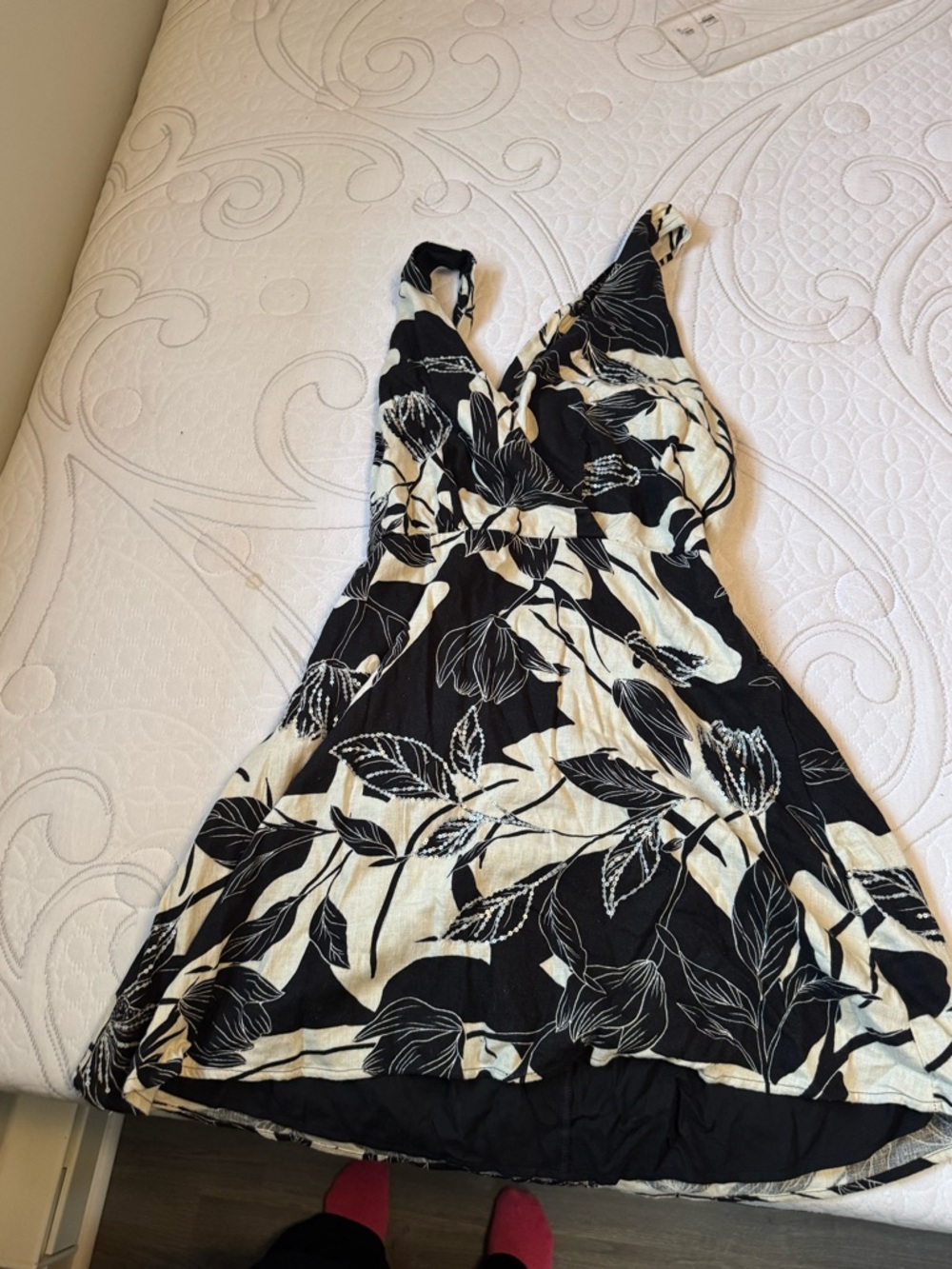 NWT. Abercrombie & Fitch Linen Blend Criss Cross Back Dress. large TALL